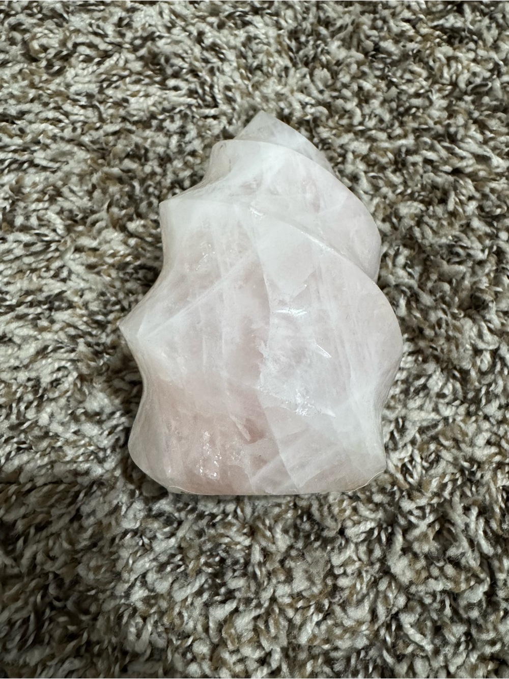 Rose Quartz Crystal Spiral Tower – Polished Pink Quartz Carving